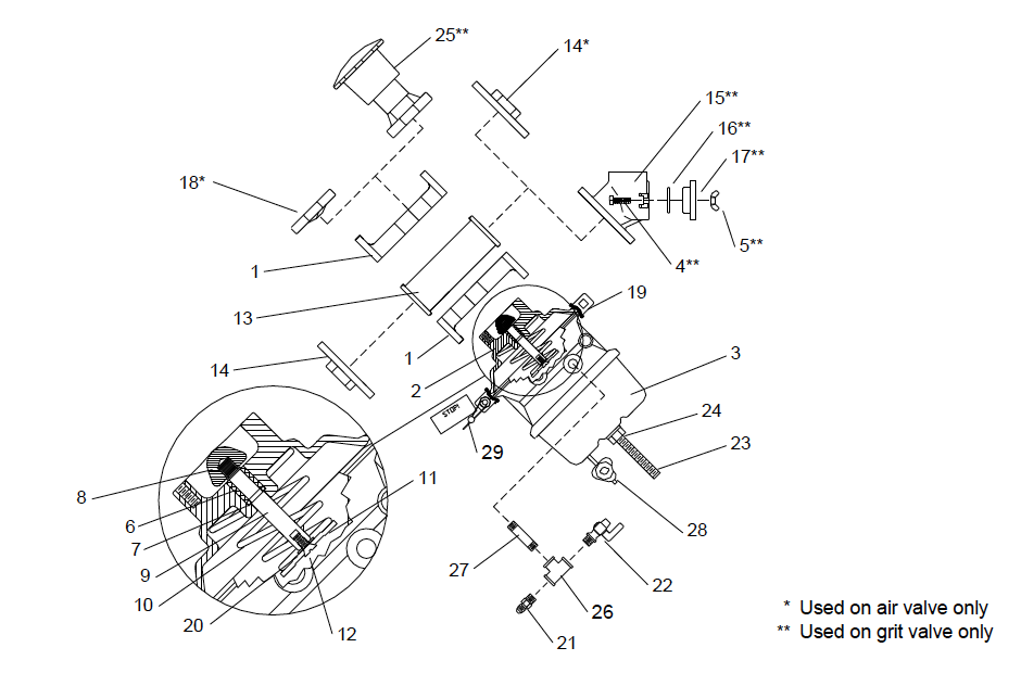 Clemco PVR Pinch Tube Diagram