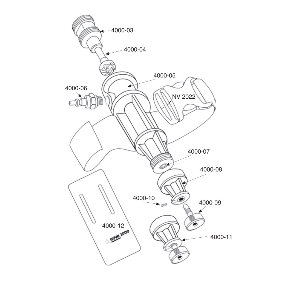 RPB 4000-01 Cold Air Tube Diagram