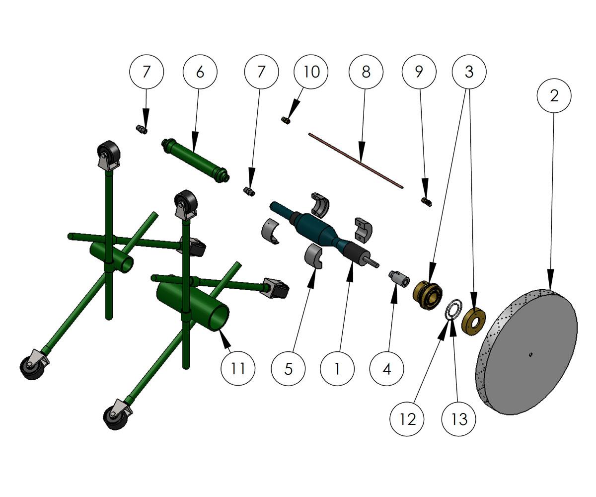 SpinCoater with 16" Head Diagram