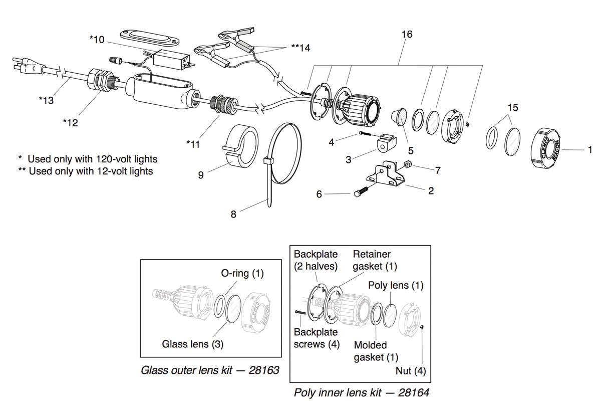 Clemco LED Beacon Blast Light Diagram