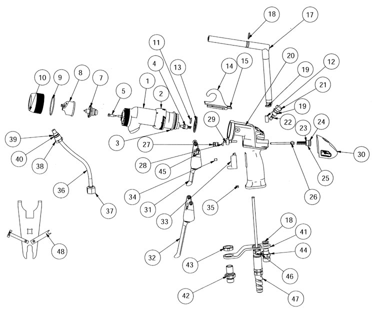 Ransburg Vector R90 Classic (Solvent) Diagram