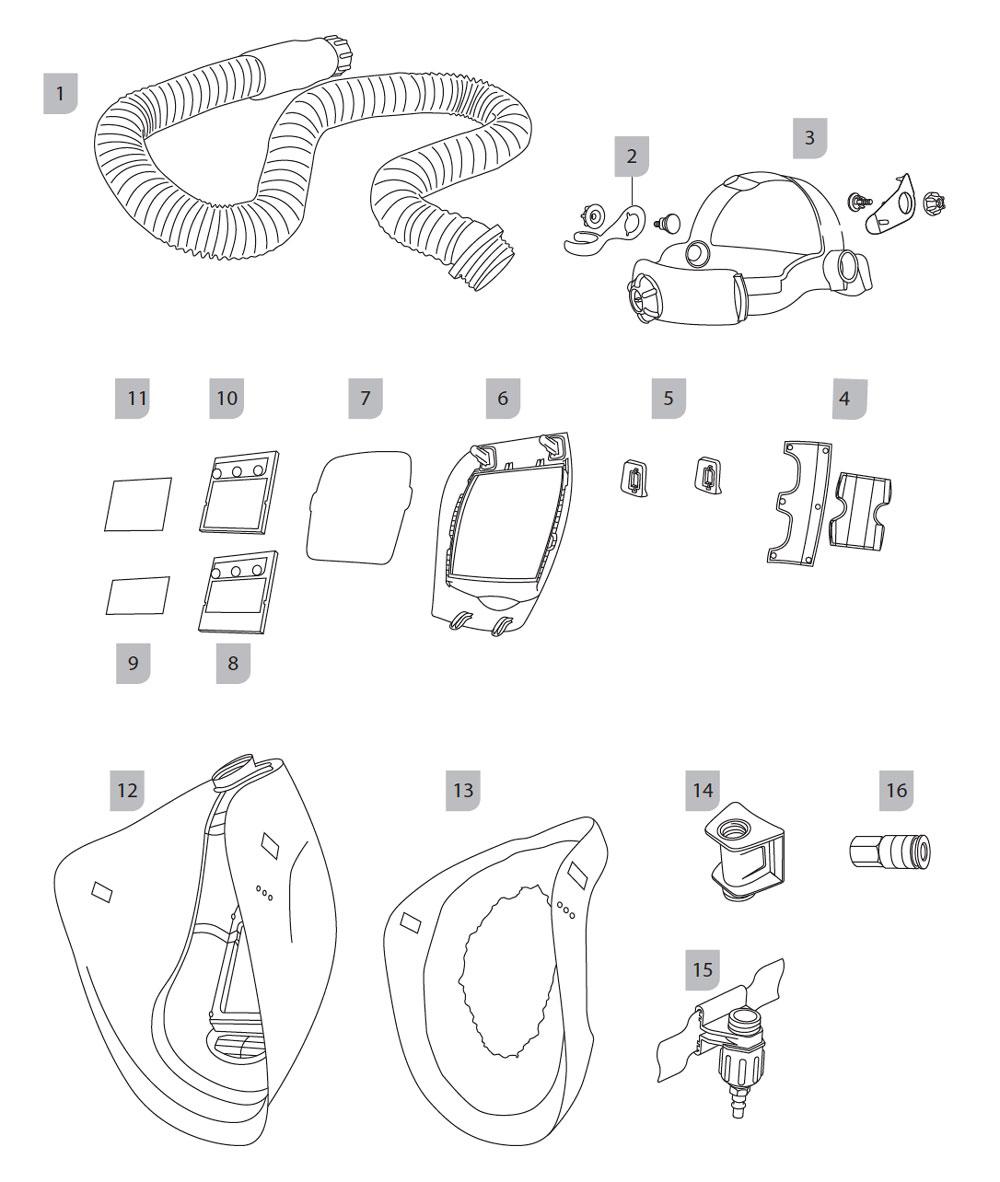 RPB Z3 Welding Helmet Diagram