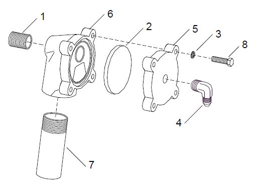 Clemco Outlet Valve 1/2" Diaphragm Diagram