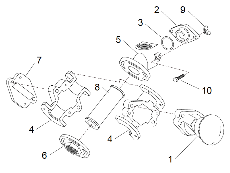 Clemco MPV Manual Pinch-Tube Diagram