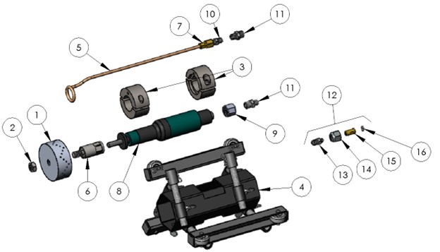 SpinCoater with 4" Head Diagram