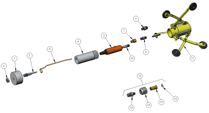 SpinCoater with 3" Head Diagram