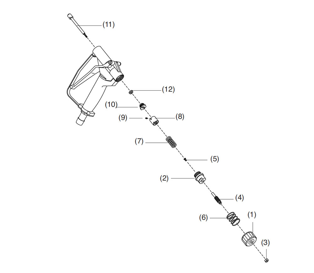 Clemco Suction Blast Gun Grip and Trigger Assembly