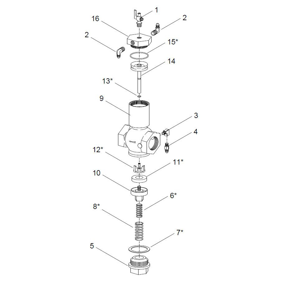 Clemco Inlet Valve 1-1/2" Diagram