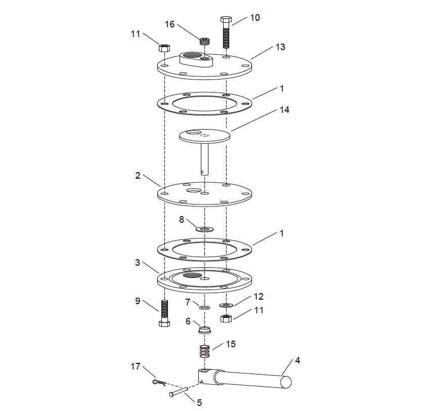 Clemco Lo-Pot Abrasive Metering Valve Diagram