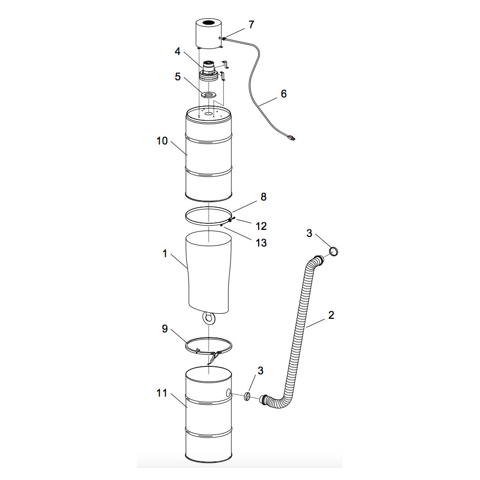 ZERO Shop-Mate Dust Collector Diagram