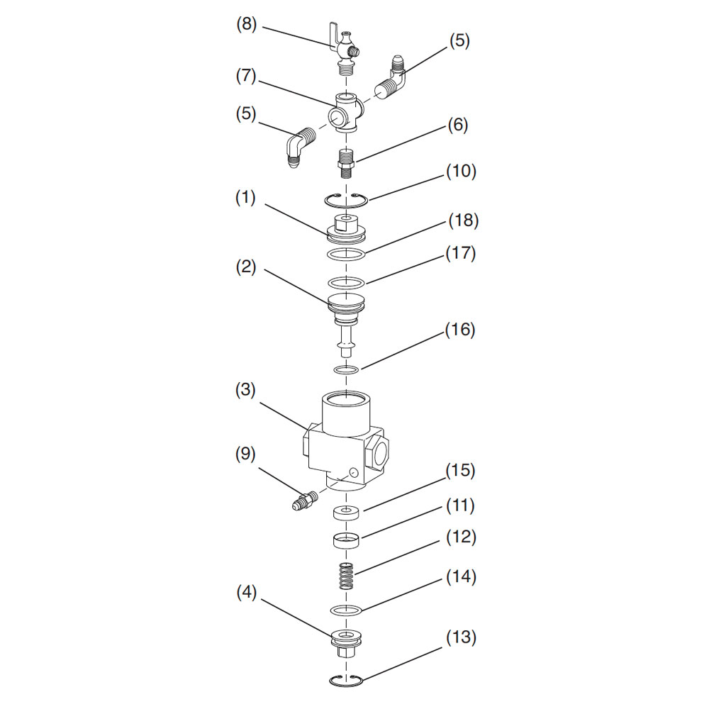 Clemco Inlet Valve 1/2" Diagram