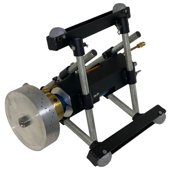 A) Spin coater assembly-The spin coater is attached to a vacuum pump