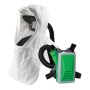 RPB T200 Respirator, includes: 17-200-13 Air Duct/Head Harness Assembly with 17-713 Tychem 4000 Full Hood w/Sealed Seam, 04-831 Breathing Tube, 03-603 HX5 Backpack PAPR Assembly