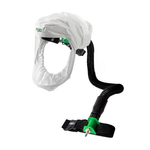 T200 Respirator includes: 17-200-22 Air Duct/Head Harness Assembly with 17-722 Tychem 2000 Face Seal Hood, 04-833 Breathing Tube, 03-101 Constant Flow Valve