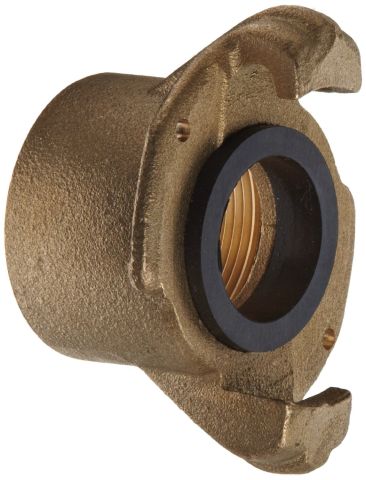Coupling, CF, brass, for 1-1/4" threaded pipe nipple